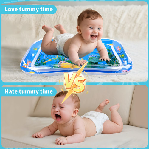 Tummy Time Water Mat,Inflatable Baby Play Mat for Newborn Infant 3 to 24 Month Boy Girl,Promoting Ba