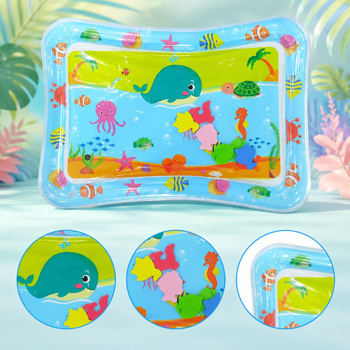 1pc Baby Inflatable Water Mat, Tummy Time Water Play Mat For Infants