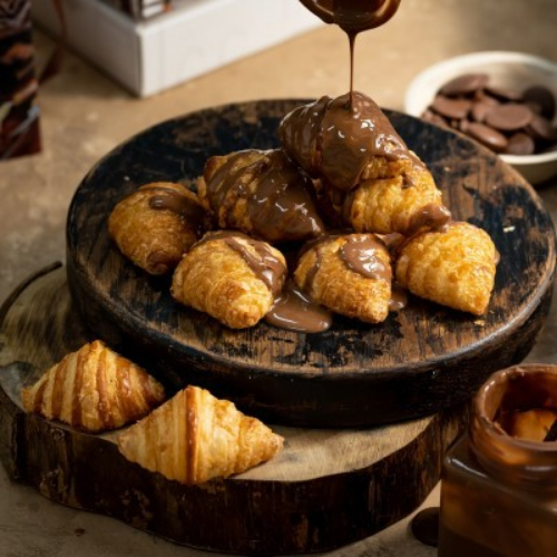 Croissant with Chocolate Sauce - box contains  27 pcs of croissant with chcolate sauce