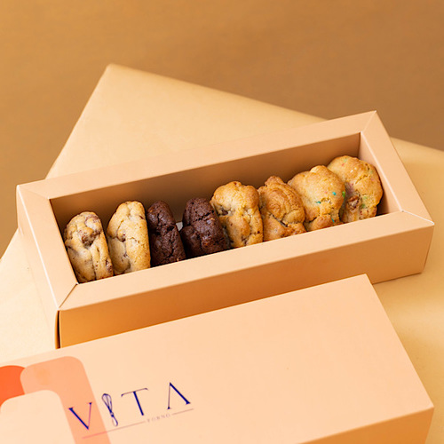 Cookies - Box contains milk with pecan, birthday cake, black dulce.