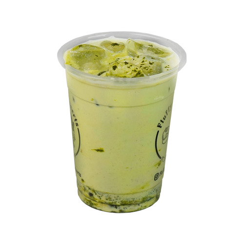 Matcha Milk Tea - A cold fruity drink with a tea base shaken with tapioca pearl with matcha green tea flavor