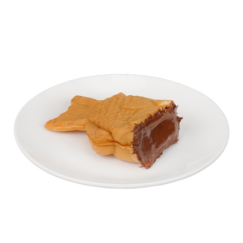 Taiyaki waffle - Nutella - made on-site in a sizable spinning fish shaped mold filled with nutella spread.