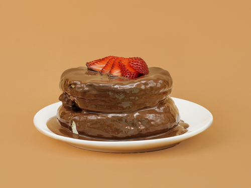 Japanese pancake Chocolate - a souffle tender japanese pancake sauced with chocolate