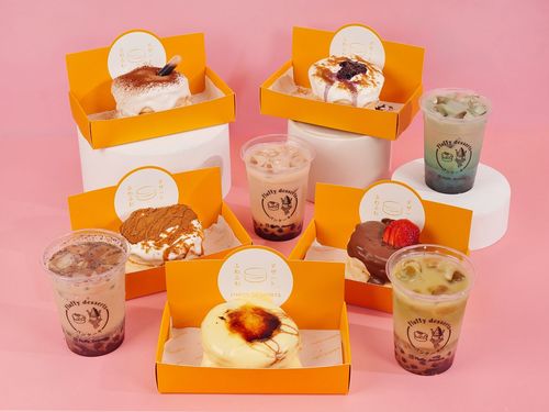 Japanese Pancake Combo - One serving on your preferred japanese pancake flavor and a choice of matcha or bubble tea.