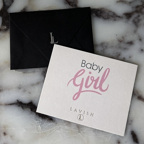 Lavish Flowers - Baby girl card - it doesn't include the lavish envelope .