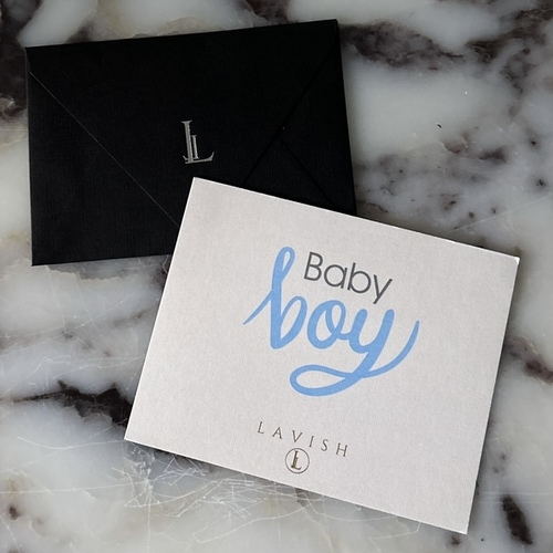 Lavish Flowers - Baby Boy card - it doesn't include the lavish envelope .