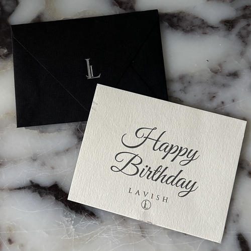 Lavish Flowers - Happy Birthday Card - it doesn't include the lavish envelope .