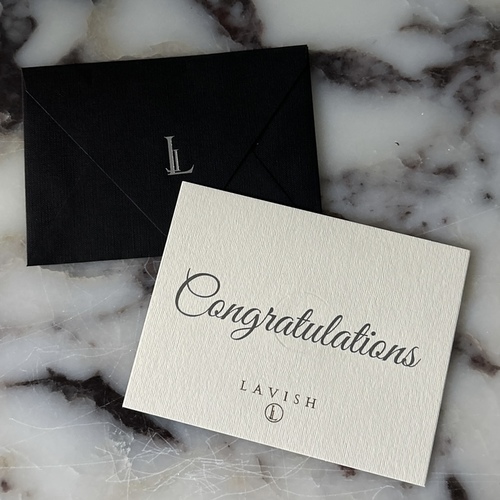 Lavish Flowers - Congratulations Card - it doesn't include the lavish envelope .