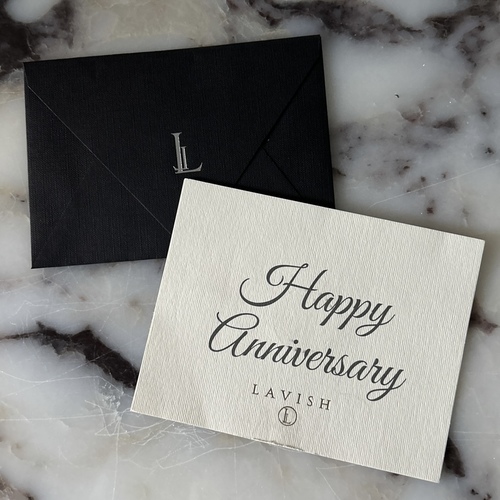 Happy Anniversary Card - it doesn't include the lavish envelope .