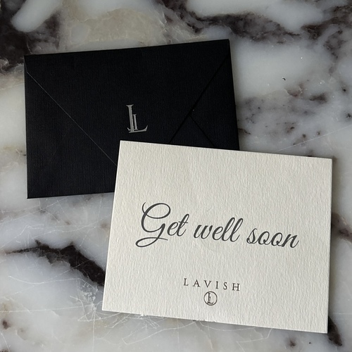 Lavish Flowers - Get Well Soon Card - it doesn't include the lavish envelope .