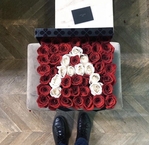 Lavish Flowers - Signature box - Choose your letter and color!