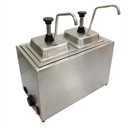 Electric Sauce Pump Dispenser 2L*2  C#556 - Sauce heater
Water bath system
2+2 liter capacity 
power 650 watts 
Dimensions: 400 * 250 * 450 mm 
High quality
 made in China