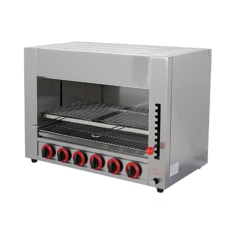 Gas Salamander C#476 - Salamander Grill
run on gas
 6 top burners
 Plastic handle for moving the shelf 
Dimensions: 880*430*610 mm
 High quality
 Made in China