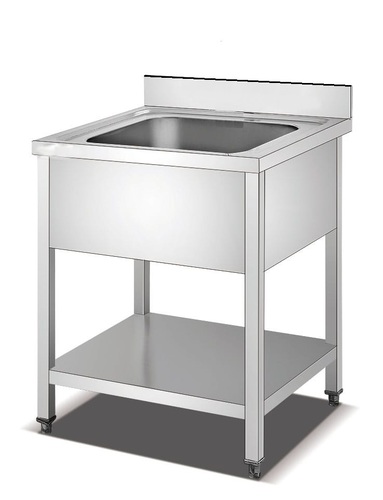 SINGLE SINK TABLE WITHOUT FAUCET C#343 - Dimensions 600*600*800 mm