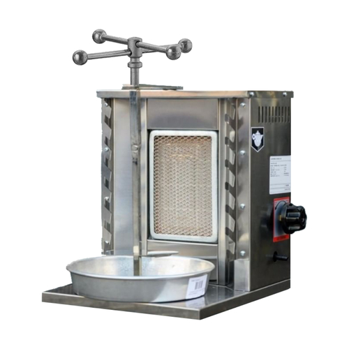 Shawarma 1 Burner Gas Manual C#287 - Shawarma machine one burner 
Contains kebab skewers holders
Shawarma skewer  capacity from 5 - 7 kg 
Dimensions: 320 * 450 * 380 mm 
Made in Turkey 
Brand Remta