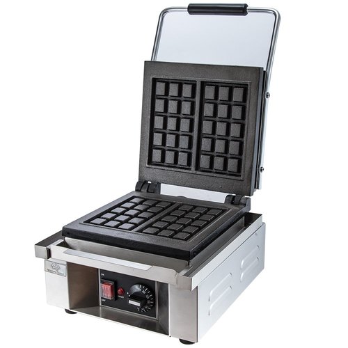 Double square waffle #723 - Dimensions:305*455*290mm  Power: 2KW  2.12KW Volts: 220-240V/50Hz  N/W: 8Kg