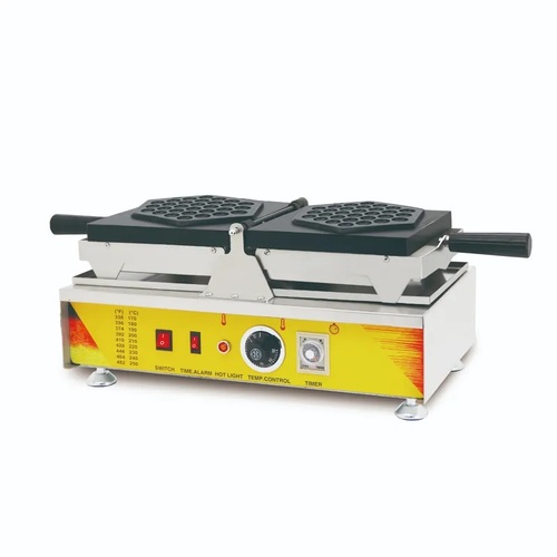 Waffle machine with both sides bubbles #725 - Dimensions:550*320*210mm  Volts: 220-240V/50Hz  Power: 1.3KW  1.38KW  N/W: 16Kg