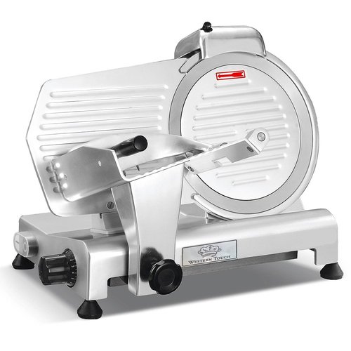 Meat Slicer #736 - Dimensions:  490*390*380mm  Power:0.32KW - 0.34KW Voltage: 220-240V/50Hz  Blade diameter:250mm N/W:15.5Kg