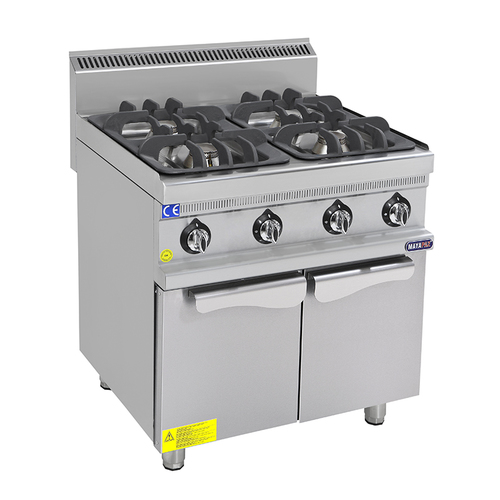 Cooker w/4 Burners 700 Series Gas C#158 - 4burner cooker
Stainless steel body
Cast iron grill and stoves
It works on liquefied petroleum gas and natural gas 
4 burners capacity
UNDER COUNTER CABINET
 
Dimensions: 800 * 700 * 270 mm 
Made in Turkey 
Brand Mayapaz