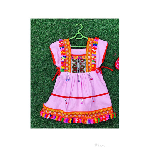 Gipsy baby dress- pink and multi colors