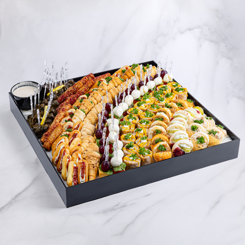 Mix Bites Box - 120 pcs of Finger Bite Mix,Sushi Roll,Cheese Stick & Ball,Crispy Funel,Wargenab