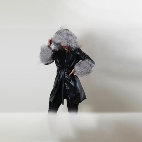 Exclusive Online Women's Clothing Store in Kuwait - winter leather jacket with fur - Coat leather with fur