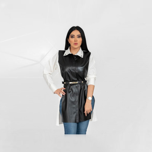 Exclusive Online Women's Clothing Store in Kuwait - winter shirt leather with belt