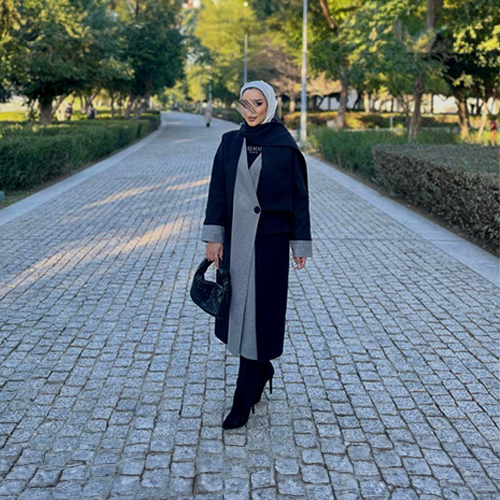 long jacket with scarf 🧣