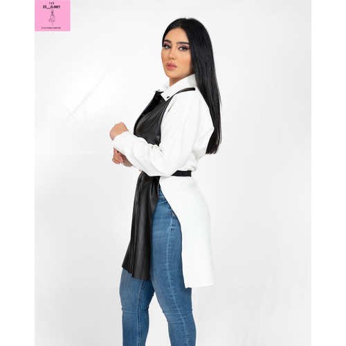 winter shirt leather with belt