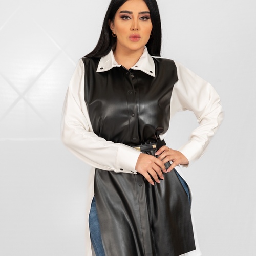 winter shirt leather with belt