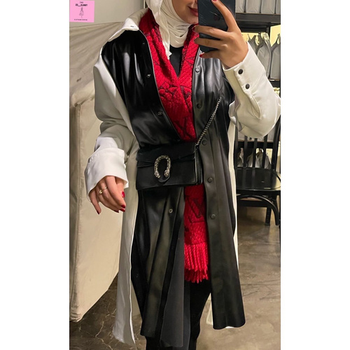 winter shirt leather with belt