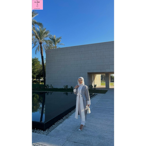 جاكيت طويل مع سكارف (معطف)