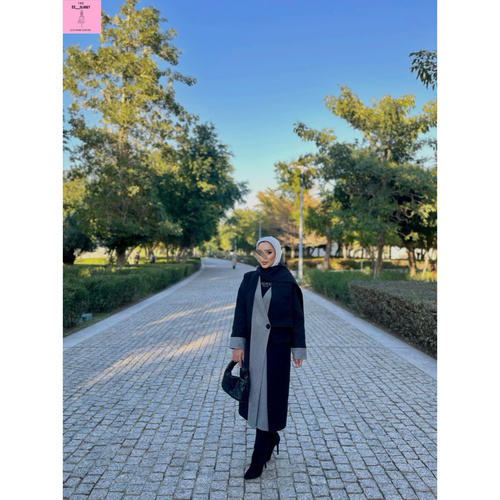 جاكيت طويل مع سكارف (معطف)