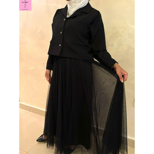 blazer with toor skirt