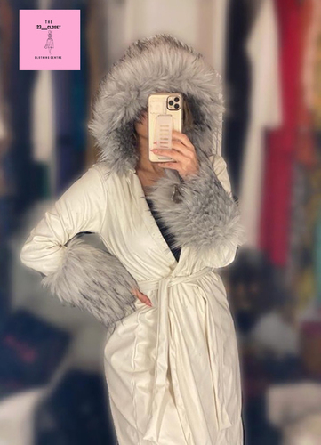 winter leather jacket with fur