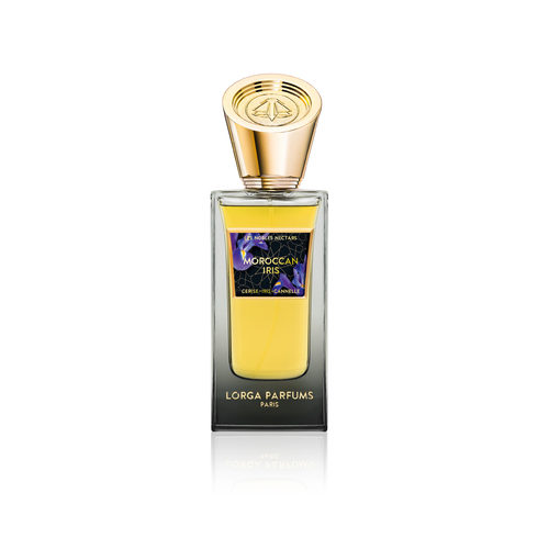 Moroccan Iris - Moroccan Iris 
 Unisex - Extrait de Parfum (65ml) Top Notes: Cherry  Middle Notes: Jasmin, Violet
 Base Notes: Orris Root, Cinnamon, Cedar