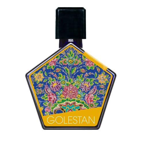 GOLESTAN - UNISEX - EXTRAIT DE PARFUM 50ML  Top Notes: Ylang-Ylang, Bergamot, Lemon zest  Middle Notes: Tuberose, Jasmine, Orange blossom, Damask rose  Base Notes: Vanilla, Patchouli, Ambergris, Woody notes, Cistus incanus