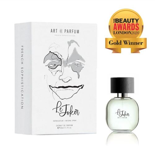 LE JOKER - UNISEX - EXTRAIT DE PARFUM 50ML  Top notes are Red Chilli Pepper, Black Pepper and Pink Pepper middle notes are Sea Notes, Nutmeg, Star Anise and Powdery Notes base notes are Ambroxan, Atlas Cedar, Moss, Musk, Cypriol Oil or Nagarmotha, Animal notes and Patchouli