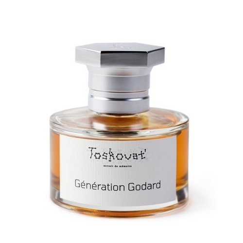 Génération Godard - UNISEX - EXTRAIT DE PARFUM 100ML  Top note is Sweet Notes middle notes are Popcorn, Paper, Coca-Cola and Rose base notes are Paper, Tobacco, Musk, Labdanum and Ambrette (Musk Mallow)