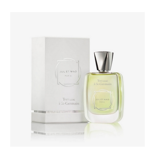 TERRASSE A ST GERMAIN - UNISEX - EXTRAIT DE PARFUM 50ML+ Extrait 7 ML  Top notes are Rhubarb, Grapefruit and Tangerine middle notes are Freesia, Blue Rose and Lotus Petals base notes are Musk, Patchouli and Sandalwood.