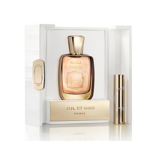 BELLA DONNA - FOR WOMEN - EXTRAIT DE PARFUM 50ML + EXTRAIT 7ML   Top notes are mulberry, Ginger and Bergamot middle notes are Jasmine, Ylang-Ylang, Magnolia, Orris and May Rose base notes are Benzoin, Sandalwood, Labdanum, Musk, Opoponax and Saffron.