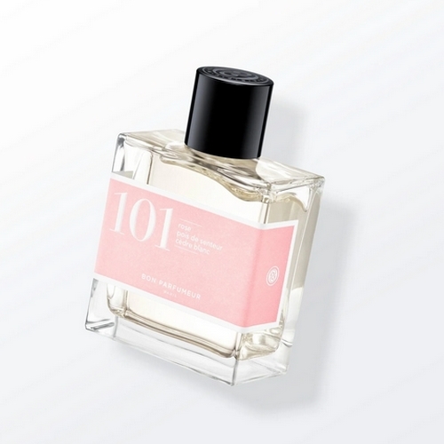 101 rose, sweet pea, white cedar - Unisex - Eau de Parfum 100ml  Top notes are Bergamot, Cardamom and Lavender middle notes are Turkish Rose, Lily-of-the-Valley, Sweet Pea and White Cedar Extract base notes are Patchouli, Musk and Crystal Amber.