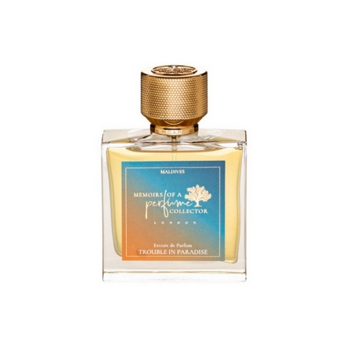 TROUBLE IN PARADISE - UNISEX - EXTRAIT DE PARFUM 50ML          Top notes are Mango, Bergamot, Cardamom and Cognac middle notes are Leather, Caramel, Violet and Rum base notes are Oud, Amber, Sandalwood, Moss and Animal notes.