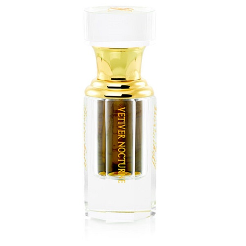 Attar Vétiver Nocturne - Top notes: Indonesian Vetiver, Neroli
Heart notes: Indian Vetiver, Jasmin Sambac, Champaca Flowers and Leaves infused in Sandalwood oil
Base notes: Bengalian Sandalwood, Indonesian Sandalwood, Grey and White Amber, Oakmoss, Sweet Oud from Trat, Myrrh