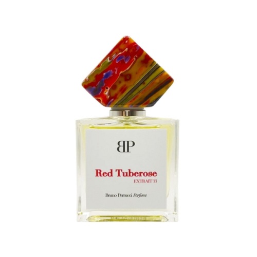 Red Tuberose - 50ml in 33% Extrait de Parfum Top Notes: Red wine, cherry, mandarin blossom, peach, bergamot, ginger  Heart Notes: Orange blossom, jasmine, tuberose  Base Notes: Musk, Amyris, patchouli, benzoin, sandalwood, blond woods