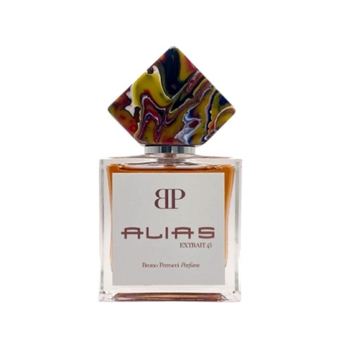 Alias - 50ml in 43% Extrait de Parfum  Top Notes: Rum, Saffron, Siam Wood  Heart Notes: Dark cocoa, licorice, labdanum, birch  Base Notes: Vanilla bean absolute, tobacco, musks