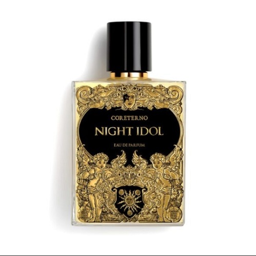 NIGHT IDOL - Top notes are Saffron, Honey and Mango;  middle note is Floral bouquet;  base notes are Vanilla, Agarwood (Oud), Ambergris, Leather and Musk.