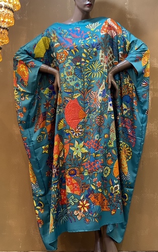 Silk - Silk Shawl Dress

Free Size…

Fits up to XXL

Shorter at the front than the sides

Approximately 52 inches in length