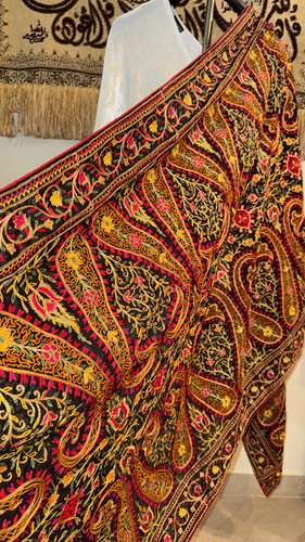 شال حجم كبير - فقط شال حجم كبير جداً شانتون مطرز