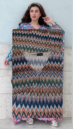 فستان نقشة الميسوني - فستان صيفي&nbsp; نقشة الميسوني&nbsp; مع حزام&nbsp; فري سايز … الطول التقريبي 54-55